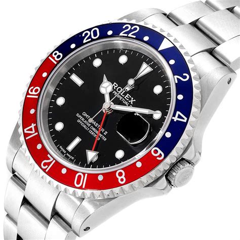 rolex gmt-master ii blue red steel ø40mm 16710|rolex gmt master 16710 coke.